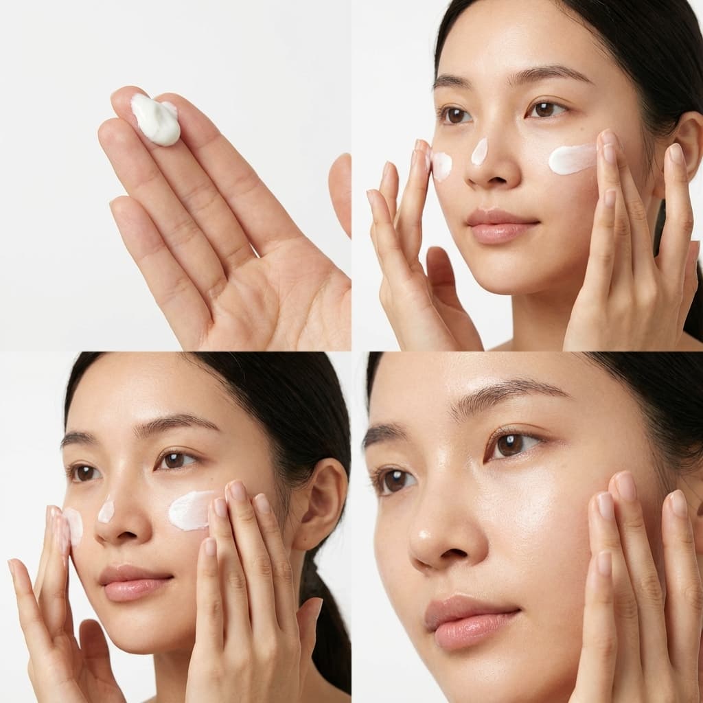 Serum being applied with a dropper